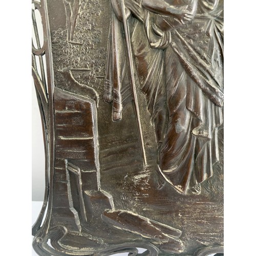 120 - Art Nouveau Plaque Featuring The Water Carrier And Shepherd
14 x 22 cms h