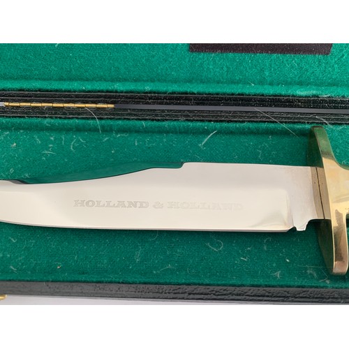 113 - Rare Limited Edition HOLLAND & HOLLAND English Bowie Knife In Original Presentation Box  To Commemor... 