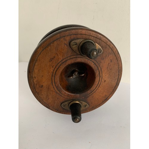 109 - Similar To Previous Lot
Antique 4.5 inch Starback Wood And Brass Fishing Reel Signed Albert Aitkens,... 