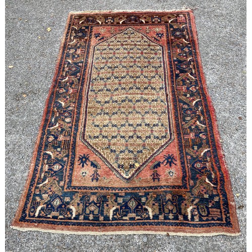 84 - Decorative Hand Made Ground Rug 220cm x 130cm