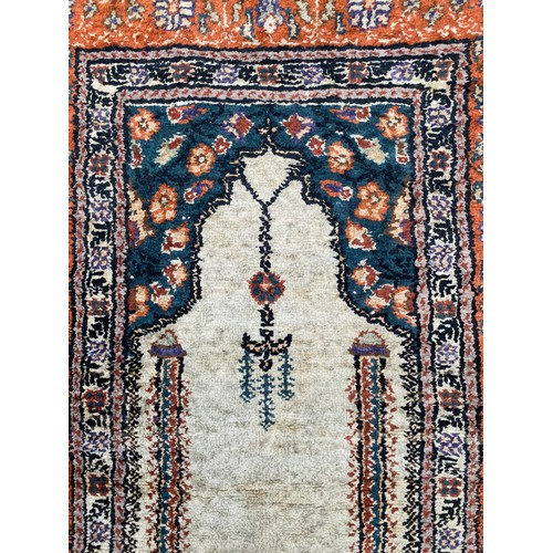 92 - Small Decorative Hand Made Ground Rug 117cm x 58cm