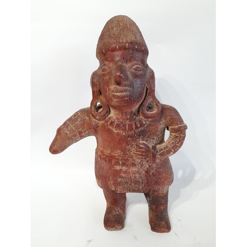 178 - Large Clay Fired South American Figure standing 44cm high