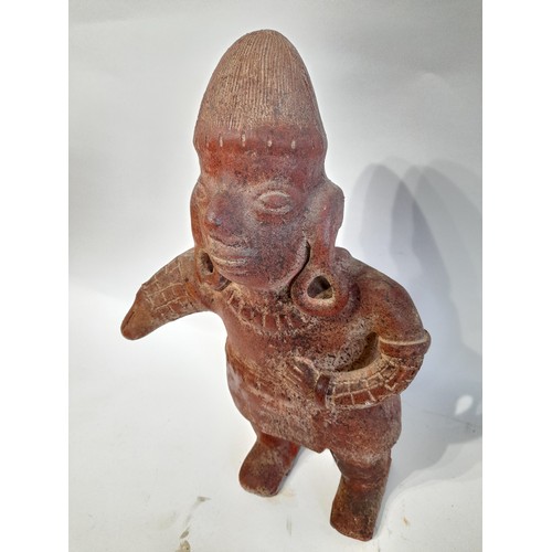 178 - Large Clay Fired South American Figure standing 44cm high