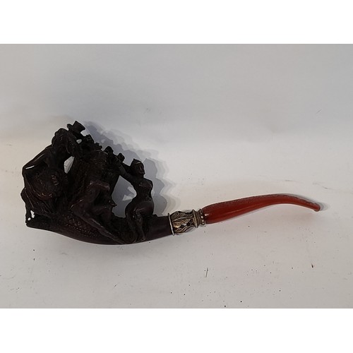 201 - Very Ornately decorative Pipe. 20cm long