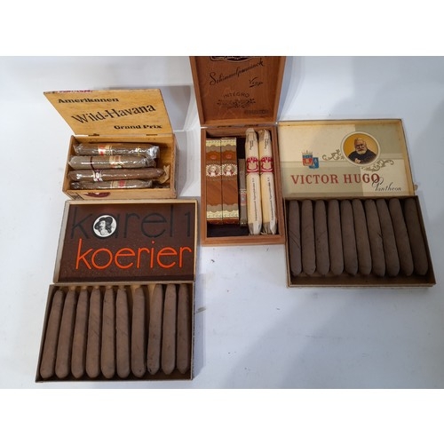 202 - 4 x Cigar Boxes with a Quantity of Cigars