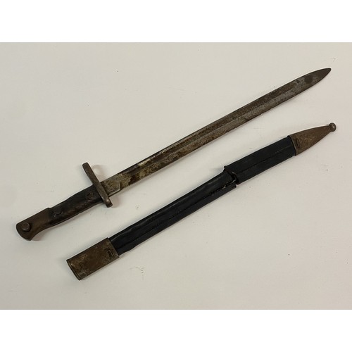 304 - Antique Spanish  Bayonet Model M1913 with Scabbard. Marking To Blade  'Antilleria FCA Nacional Toled... 