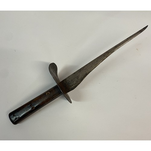 319 - Antique Forged Parrying Knife / Blade / Dagger with Marking 'J Lawson'. 41cm Length