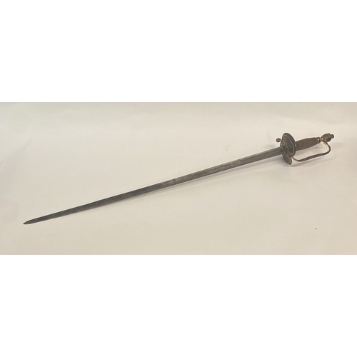 321 - Antique European Military Sword With Pattern and Markings. Possibly Cavalry. 98cm Length