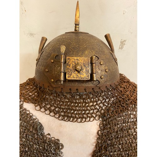 334 - Long, Possibly Late 18th or Early 19th Century Style , Chain Mail Armour Shirt Along With An Indo-Pe... 