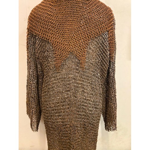 334 - Long, Possibly Late 18th or Early 19th Century Style , Chain Mail Armour Shirt Along With An Indo-Pe... 