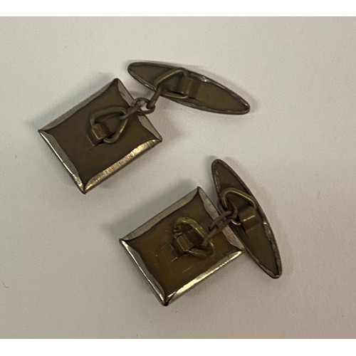 340 - Silver Crystal Reverse Decorated Dog Cufflinks