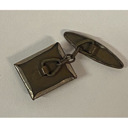 340 - Silver Crystal Reverse Decorated Dog Cufflinks