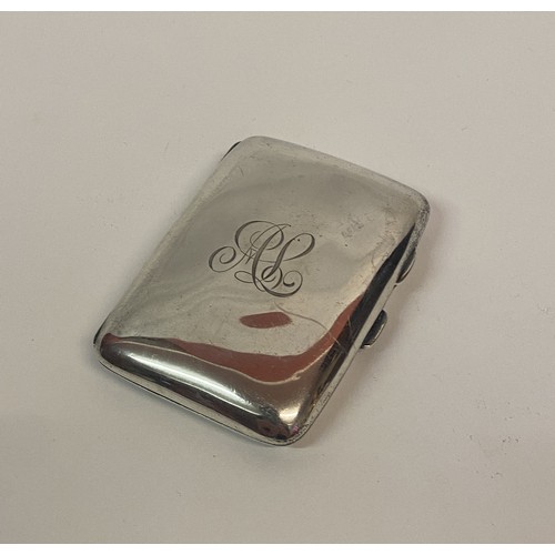 344 - Hallmarked Silver Cigarette Case with Inscribed Initials. 8cm x 6cm