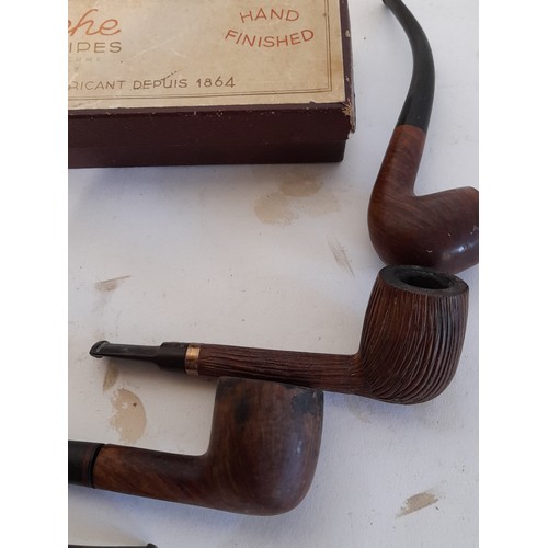 210 - Vinche Briar Pipe in Box with cover Along With Six  other pipes. (7)