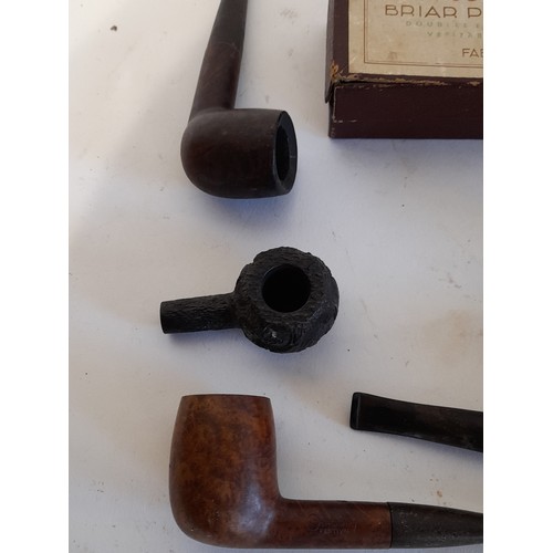 210 - Vinche Briar Pipe in Box with cover Along With Six  other pipes. (7)