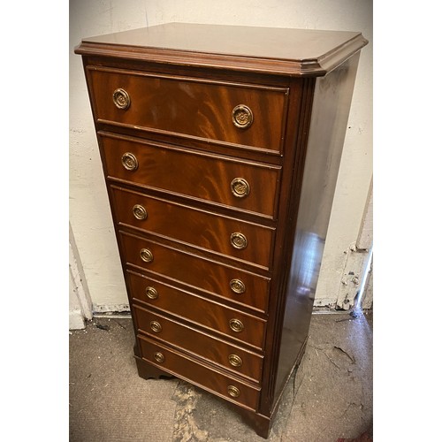 7 - Seven drawer Chest  , 36cm x 42cm x 94cm