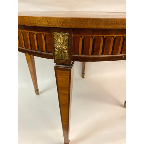 9 - Decorative Inlaid Drum Table 70cm Dia x 56cm high