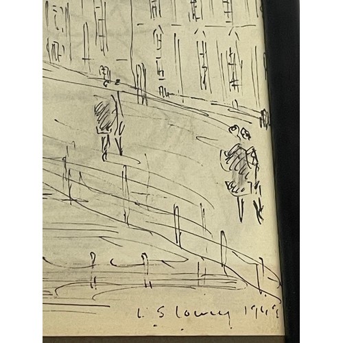 111 - L.s Lowry On Paper, Framed And Glazed. l.s.lowry 1949? Bottom Right With Additional Writing Bottom L... 