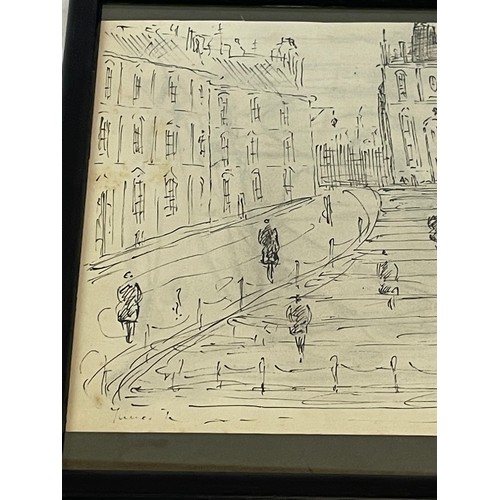 111 - L.s Lowry On Paper, Framed And Glazed. l.s.lowry 1949? Bottom Right With Additional Writing Bottom L... 