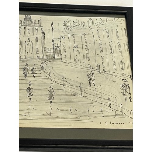 111 - L.s Lowry On Paper, Framed And Glazed. l.s.lowry 1949? Bottom Right With Additional Writing Bottom L... 