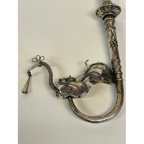 253 - Vintage Asian Silver Pipe In The Form Of A Peacock
34 cms