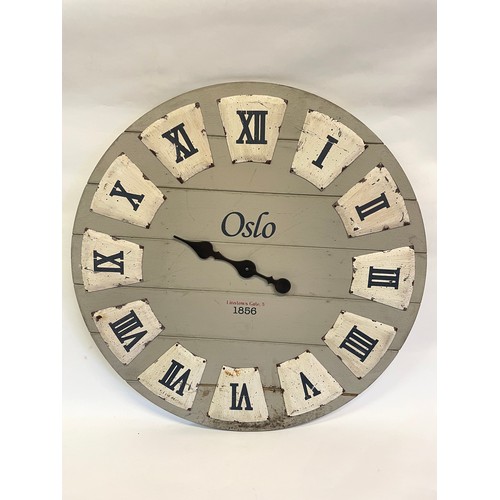 255 - Large Decorative Painted Clock 
64cms Diameter.