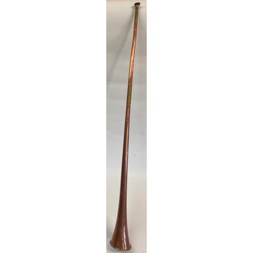 258 - Two Piece Copper Coaching Horn 
90 cms l