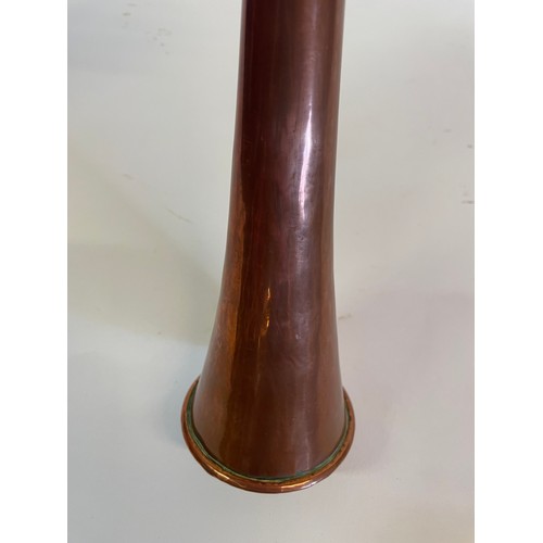 258 - Two Piece Copper Coaching Horn 
90 cms l