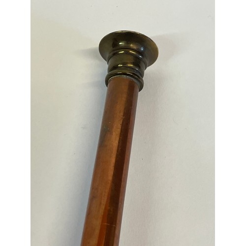 259 - Large Two Piece Copper Horn 
11.5 cms diameter . 127 cms Length.