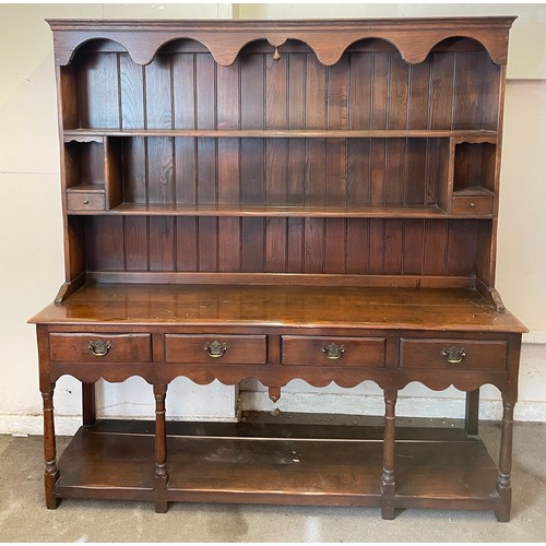 24 - Vintage English Oak Dresser. 178 x 47 x 185 cms