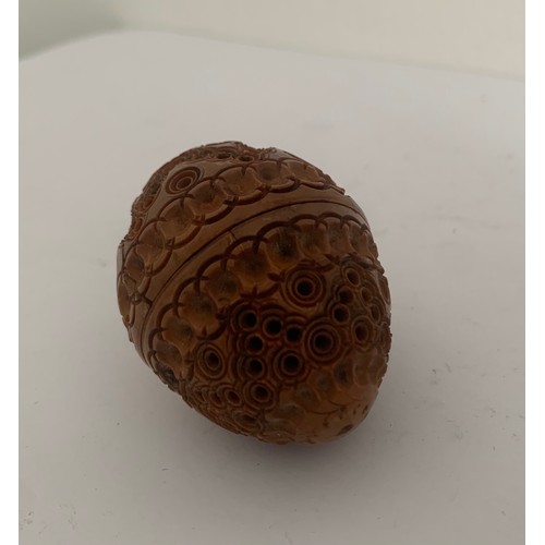 144 - Antique Carved Conquilla Nut af
4 cms diameter x 5.5 cms h