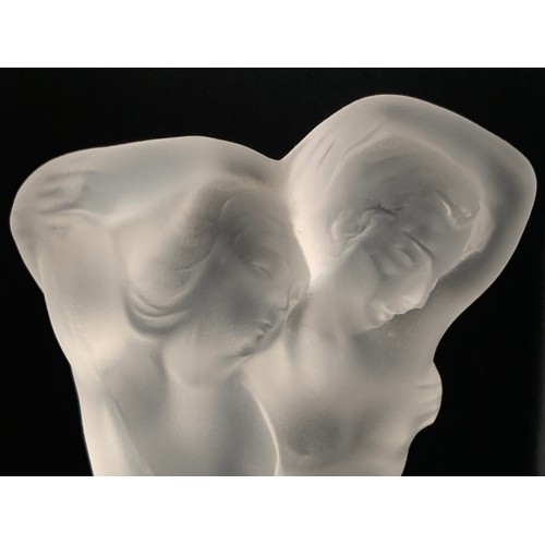 274 - Lalique Opalescent Crystal Statue Entitled ‘LE FAUNE ‘ Depicting Thé Dancing Lovers Of Pan And Diana... 