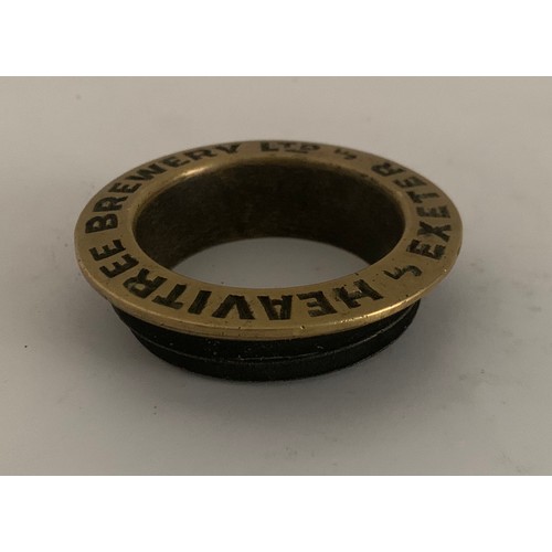 150A - Similar To Previous Lot
Antique Brass Beer Barrel Bung Collar From HEAVITREE BREWERY, Exeter
7.5 cms... 