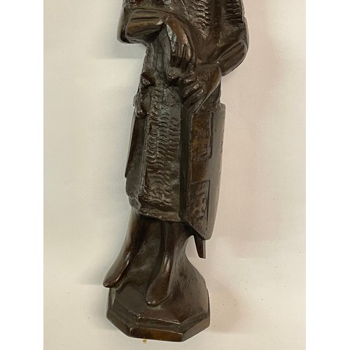 265 - Vintage Bronze Statue Of A Medieval Knight. 
27cms High