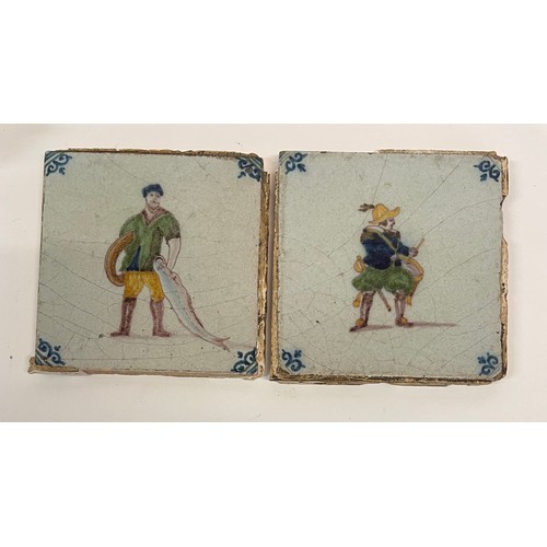 268 - Pair Of 18/19thC Delft Tiles
14 x 14 cms