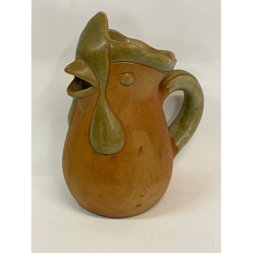 277 - Studio Pottery Jug In The Form Of A Cockerel 
25cms High