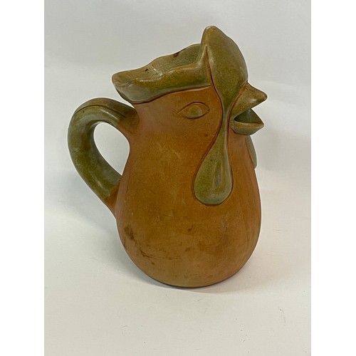 277 - Studio Pottery Jug In The Form Of A Cockerel 
25cms High