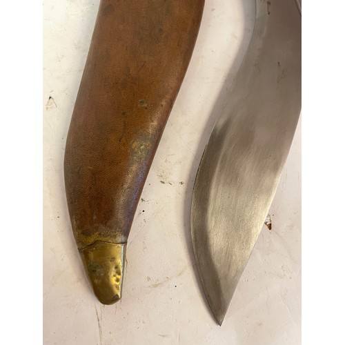 300 - Very Good Example Of A Rare WW1 Ghurkha British Stamped 1917 Dated Kukri And Sheath.