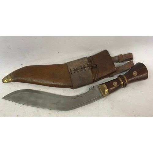 300 - Very Good Example Of A Rare WW1 Ghurkha British Stamped 1917 Dated Kukri And Sheath.