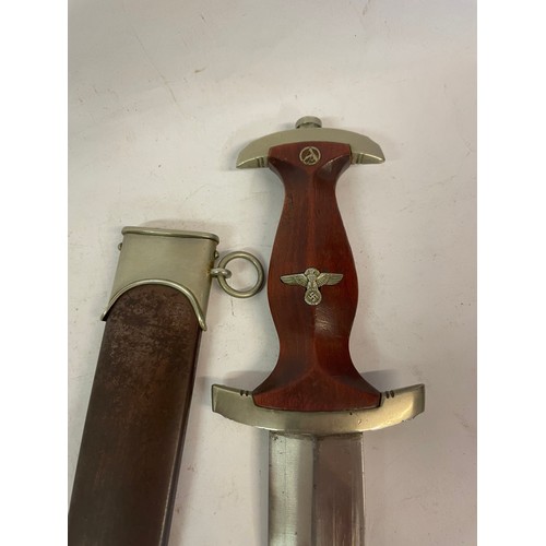 305 - German WW2 SA Dagger With Carl Eickhorn Solingen Maker Blade With A Double Sided Motto. The Eagle In... 