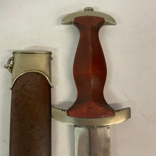 305 - German WW2 SA Dagger With Carl Eickhorn Solingen Maker Blade With A Double Sided Motto. The Eagle In... 