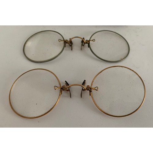 291 - 2 x Antique Pairs Of Pince Nez In Case