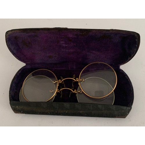 291 - 2 x Antique Pairs Of Pince Nez In Case