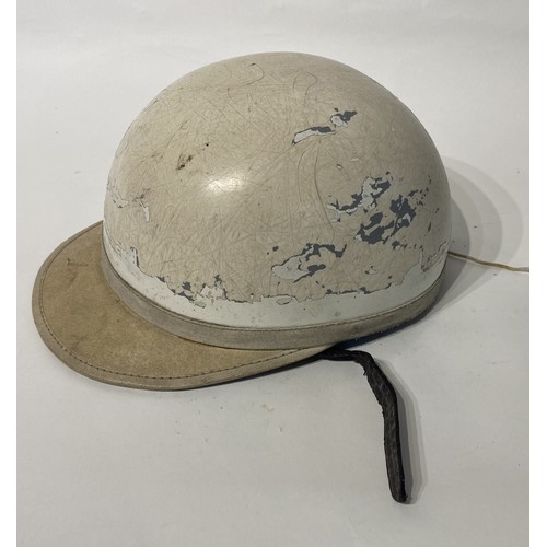 223 - Vintage Service Helmet / Motorcycle Crash Helmet. 27cm Length x 18cm Width x 13.5cm Height