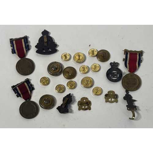 227 - Collection of Buttons, Medals and Badges to Include Girl Guides, Military Items, Royal Artillery, Lo... 