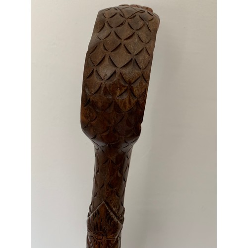 174 - Vintage Folk Art Carved Wooden Walking Cane In The Form Of A Cobra Snake
105 cms