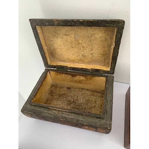 292 - Collection Of 4 Vintage Boxes To Include A Kashmir Trinket Box (14x10x6 cms)