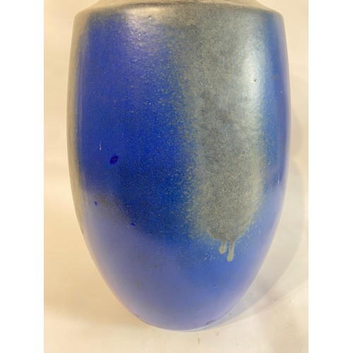 240 - Large Vintage Blue West German Pottery Vase. 50cm Height