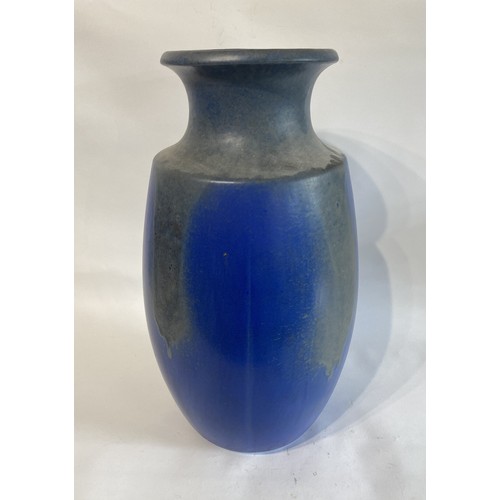 240 - Large Vintage Blue West German Pottery Vase. 50cm Height