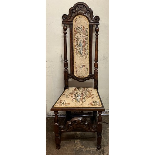 12 - Antique High Back Chair.